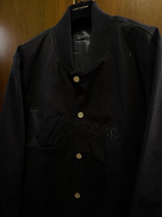 Louis Vuitton Black LV Lovers Varsity Jacket