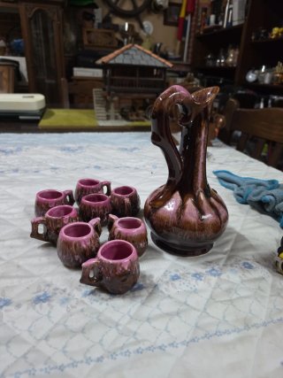 Set di liquori in ceramica di Vallauris