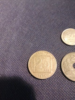 Lote 4 monedas antiguas coleccionismo
