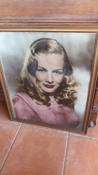 Cartel Actriz Hollywood Enmarcado