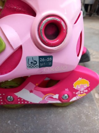 Patines en línea rosas para niña