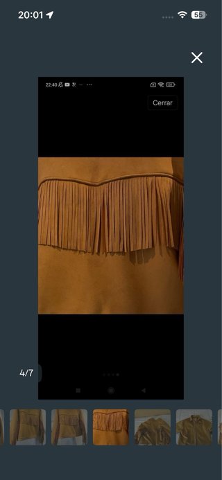 Chaqueta Pull&Bear ante marrón sin usar