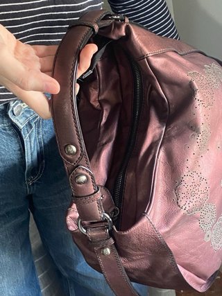 Bolso de Hombro Tous berenjena perlado