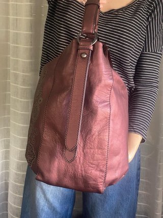 Bolso de Hombro Tous berenjena perlado