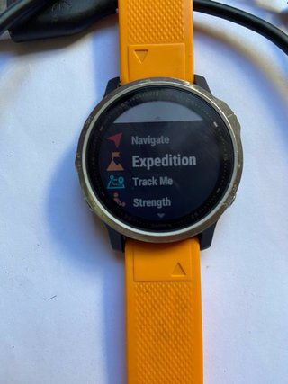 Garmin Fenix 6s Naranja/Plata + Cable