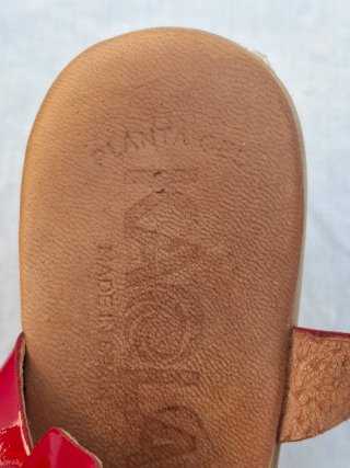 Sandalias rojas cuña N 39