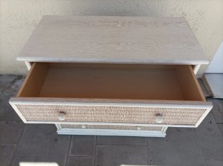 Cómoda Vintage Mimbre y Madera