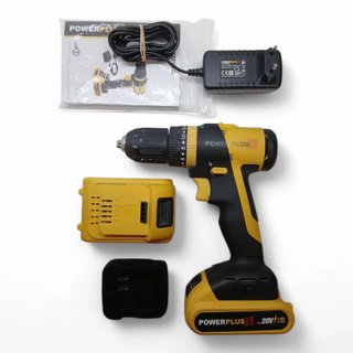 TALADRO POWERPLUS POWXB10070 + 2 BATERIAS 20V + CARGADOR + MALETIN