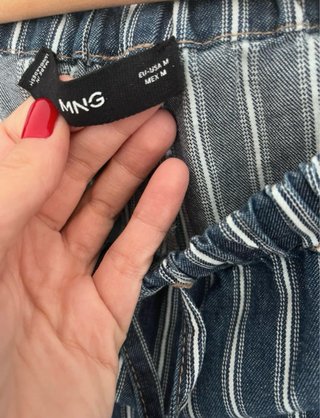 Pantalón nuevo rayas azul y blanco Talla M