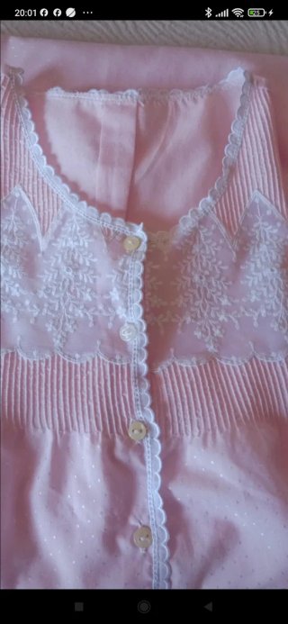 Camisón plumetí rosa T.4 medida nacional
