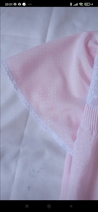 Camisón plumetí rosa T.4 medida nacional