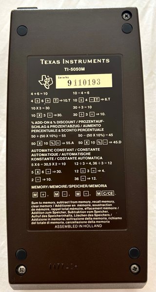 Calculadora Texas Instruments TI-5050M