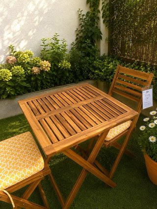 Mesa y 2 Sillas Jardín Bellani Madera