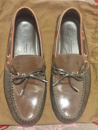 Mocasines Louis Vuitton marrón y marrón claro