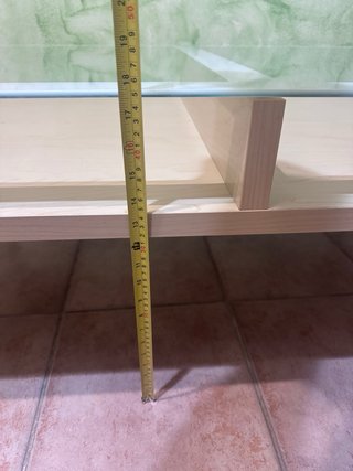 Mesa Centro Ikea Magiker Madera y Cristal