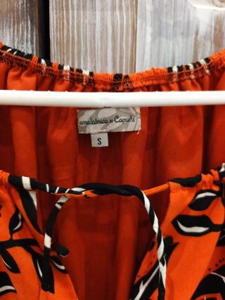 Mono Camaleónica naranja estampado S