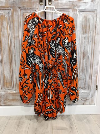 Mono Camaleónica naranja estampado S