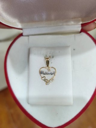 Colgante Mamá Oro 18k Corazón