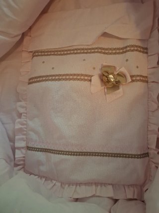 Vestidura rosa mini cuna