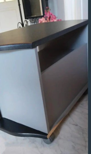 Mueble Auxiliar Retro con Ruedas / TV y Expositor