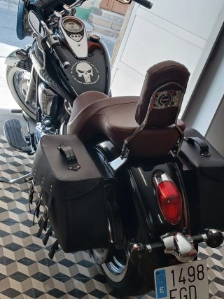 Kawasaki VN900 Cruiser Negra y Marrón