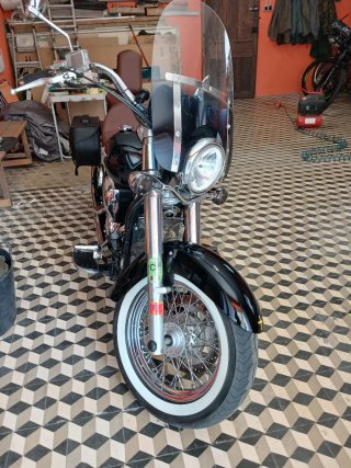Kawasaki VN900 Cruiser Negra y Marrón