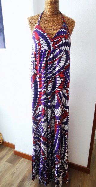 Vestido largo estampado