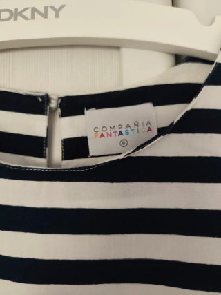 Vestido rayas azul y blanco Compañía Fantástica