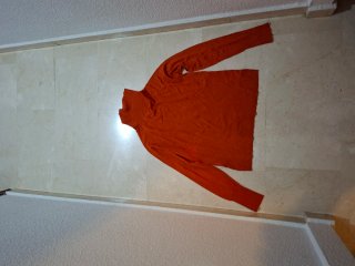 Jersey cuello alto naranja mujer XL