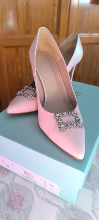 Zapatos de Novia Rosa Palo Talla 41
