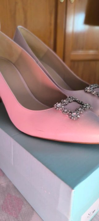Zapatos de Novia Rosa Palo Talla 41