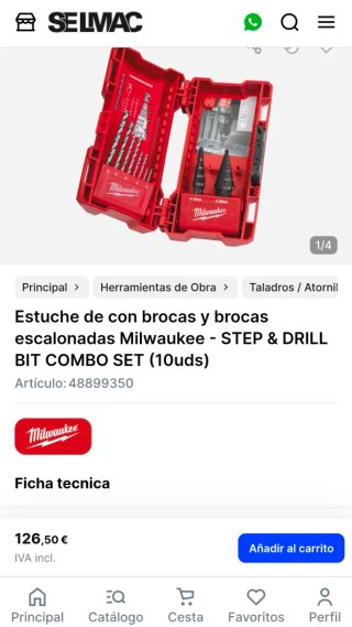 Estuche Brocas Milwaukee a estrenar