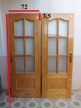 x9 Puertas de madera maciza