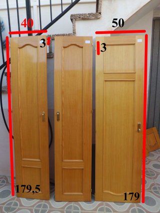 x9 Puertas de madera maciza