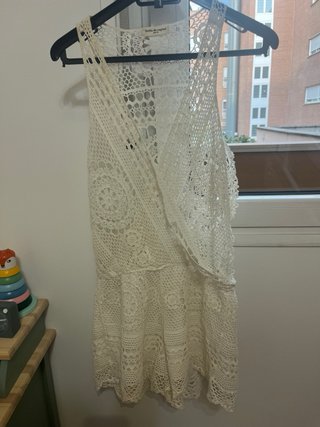 Mono corto Ibicenco Crochet Blanco Talla Única
