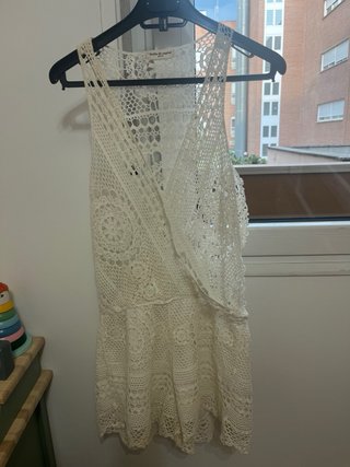 Mono corto Ibicenco Crochet Blanco Talla Única
