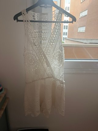 Mono corto Ibicenco Crochet Blanco Talla Única