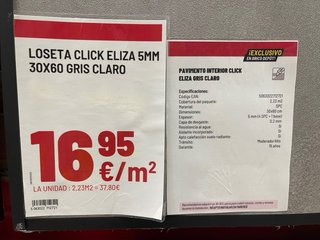 Loseta Qlick Gris Claro