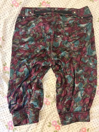 Pantalones capri de seda 3/4