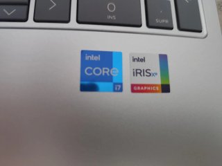 Portátil HP azul y gris