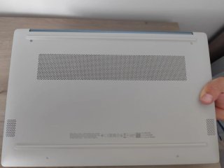 Portátil HP azul y gris