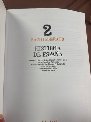 Historia de España 2 bachillerato