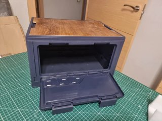 Caja Plegable Camping Azul y Marrón