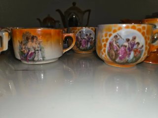 Resto de juego de café austriaco antiguo