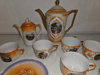 Resto de juego de café austriaco antiguo