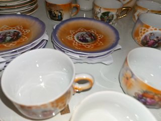 Resto de juego de café austriaco antiguo