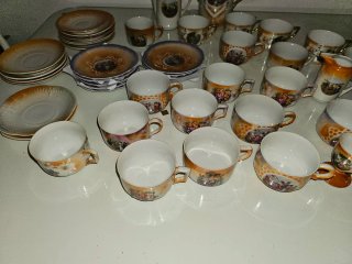 Resto de juego de café austriaco antiguo