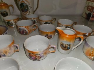Resto de juego de café austriaco antiguo