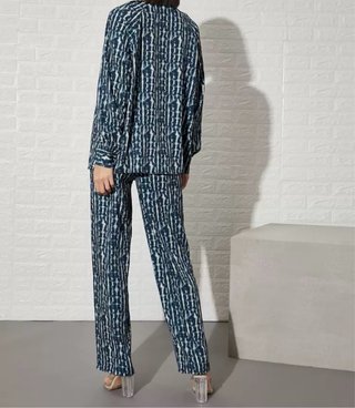 Conjunto 3 piezas: top, camisa y pantalón