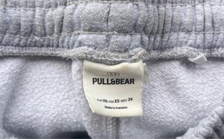 Pantalón chándal ancho gris Pull and Bear
